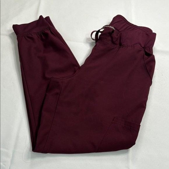 Red Tapered Joggers with Adjustable Waist‎ - Picture 1 of 8